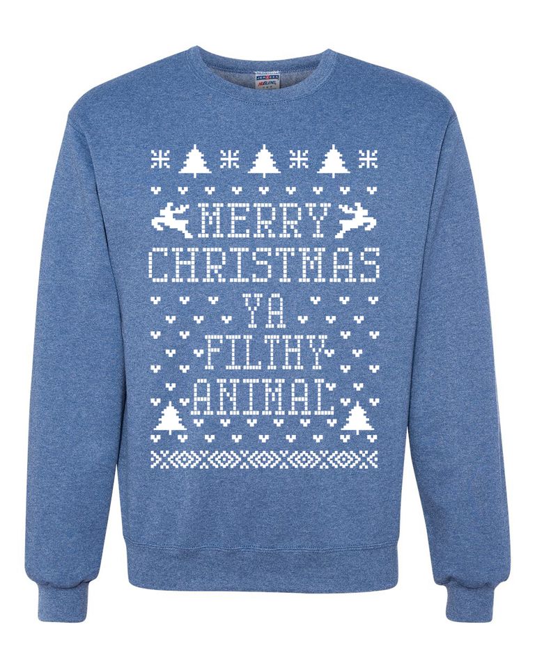 Merry Christmas Ya Filthy Animal Unisex Crewneck Sweatshirt