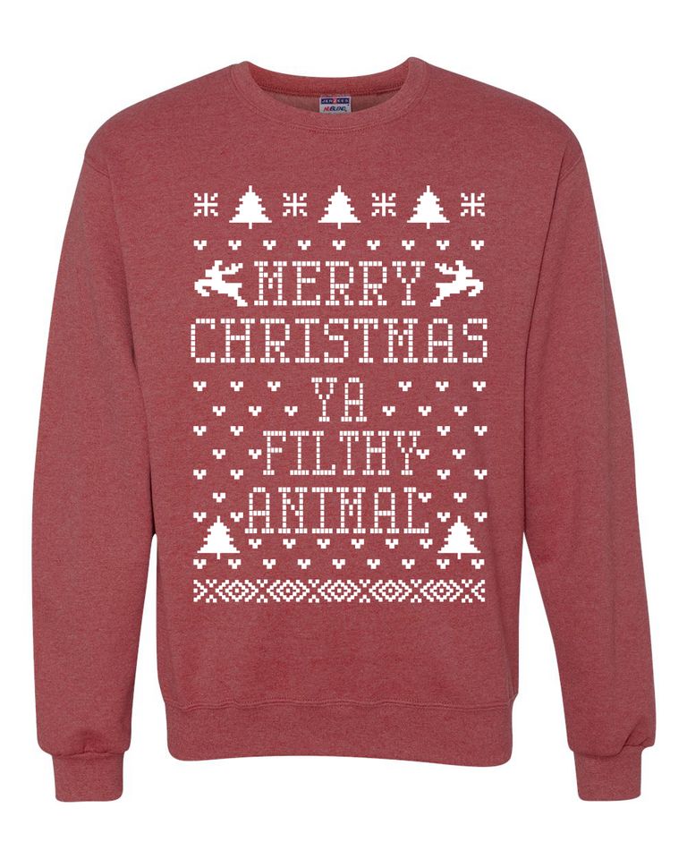 Merry Christmas Ya Filthy Animal Unisex Crewneck Sweatshirt