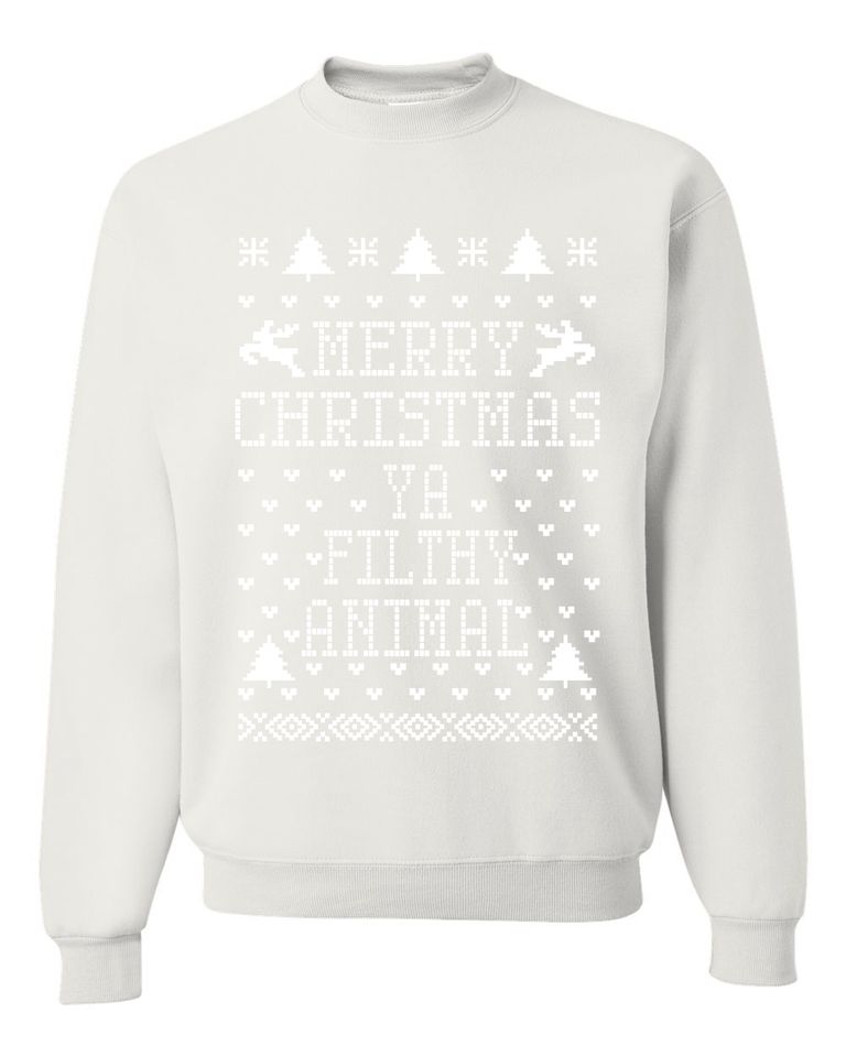 Merry Christmas Ya Filthy Animal Unisex Crewneck Sweatshirt