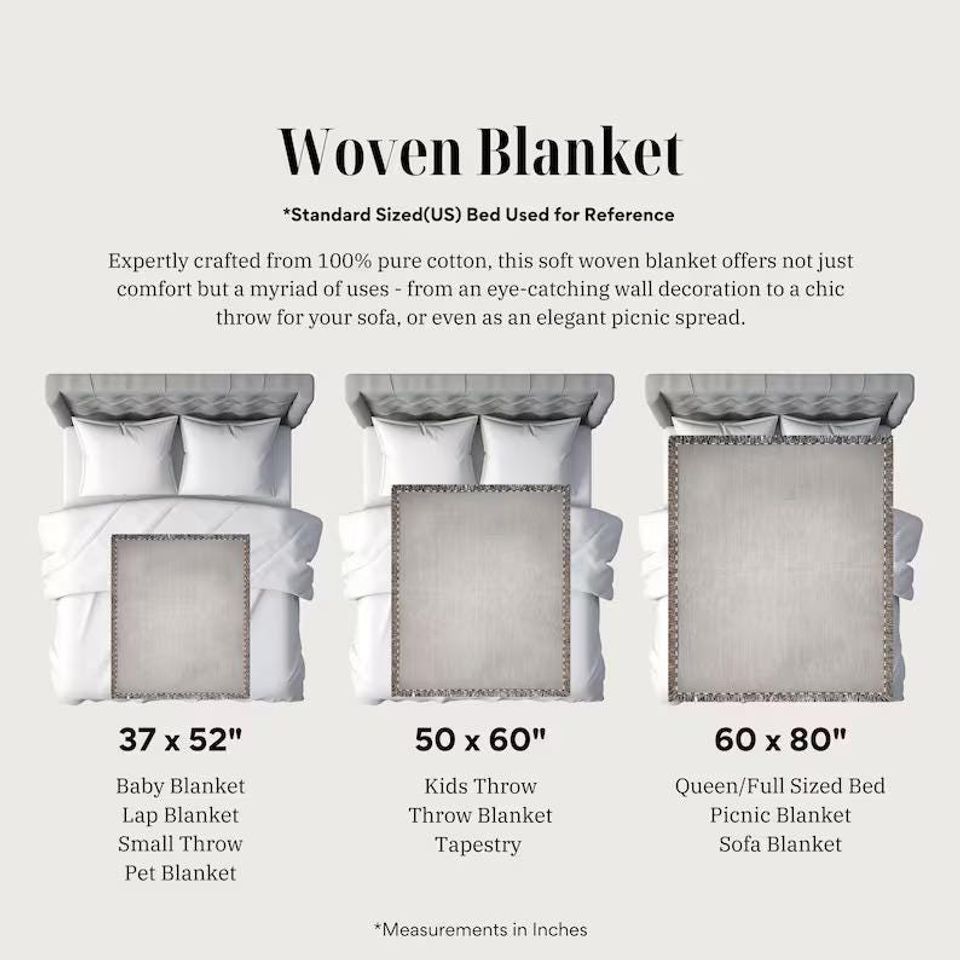 Spooky Pumpkins Woven  Blanket: Gothic Halloween Decor