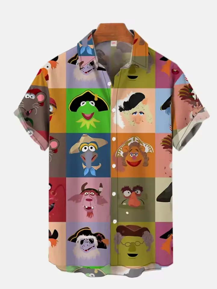 Men's Hawaiian Button-Down Shirt Abstract Modern Printed Casual Top