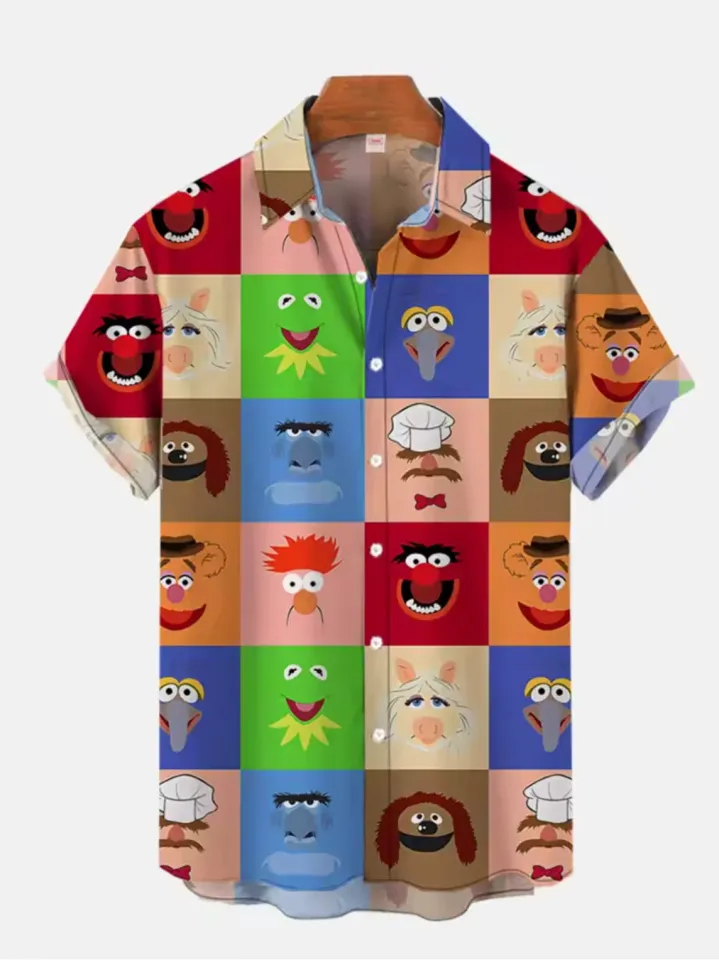 Men's Hawaiian Button-Down Shirt Abstract Modern Printed Casual Top