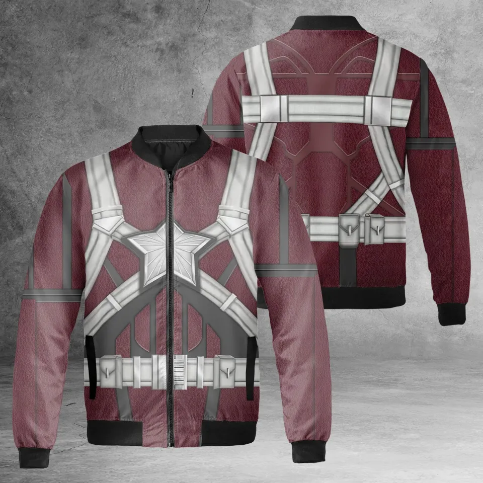 Black Widow Red Guardian Cosplay Costume Superhero Halloween Jacket