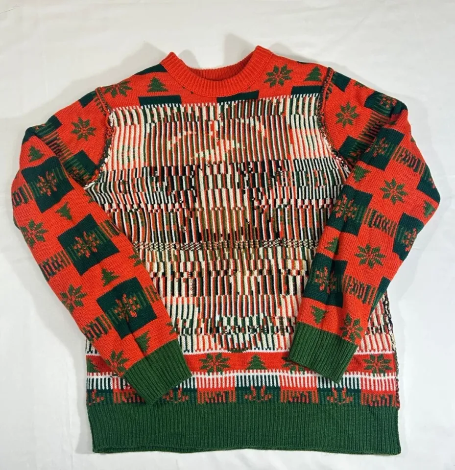 Ellen Ugly Christmas Reindeer Knit Pullover Sweater Size Medium M
