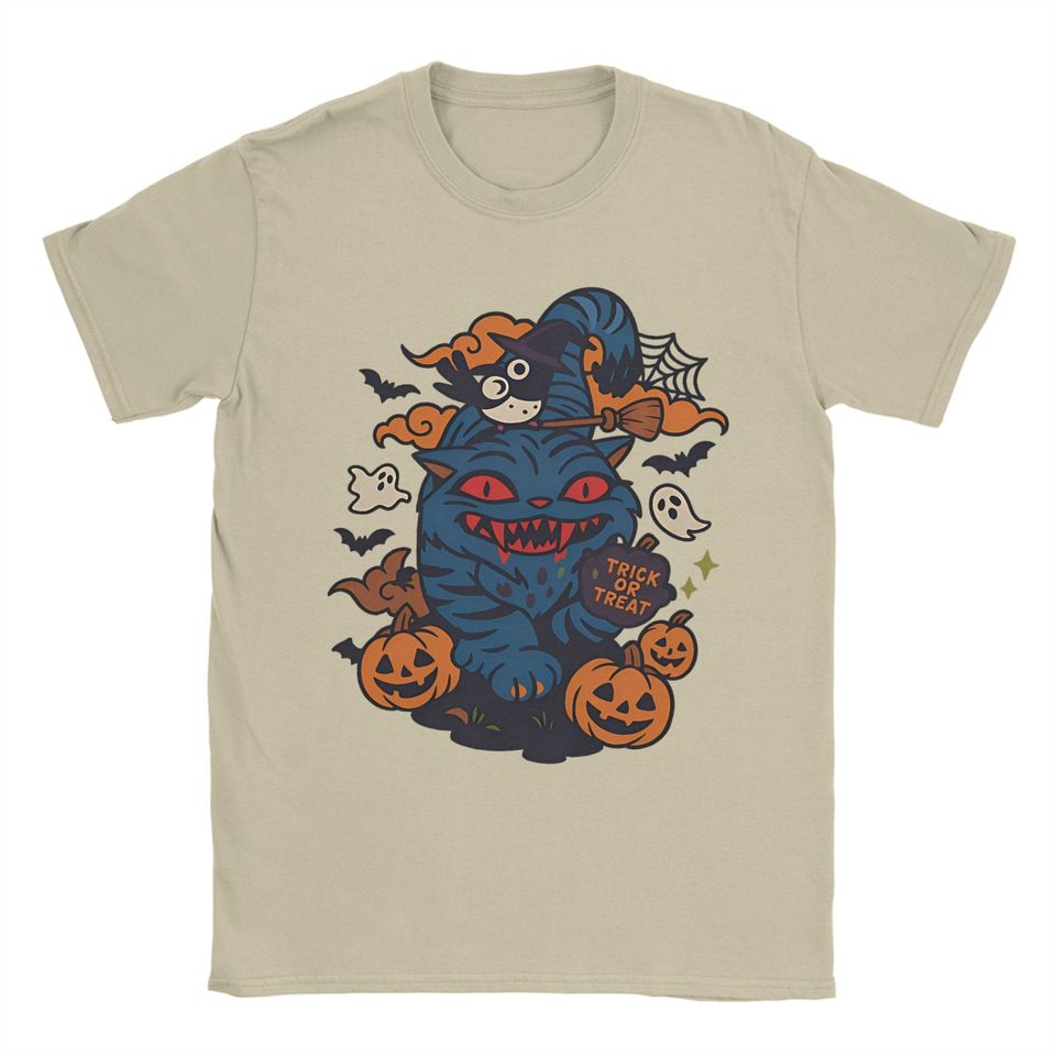 Men's Derpy Tiger Halloween Demon Ghost Kpop Demon Hunters T Shirts Cotton Tops Funny