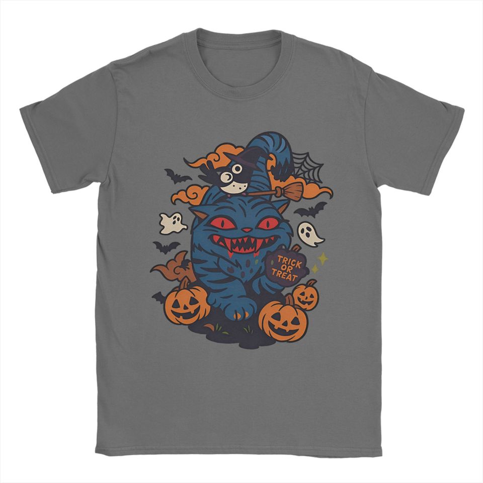 Men's Derpy Tiger Halloween Demon Ghost Kpop Demon Hunters T Shirts Cotton Tops Funny