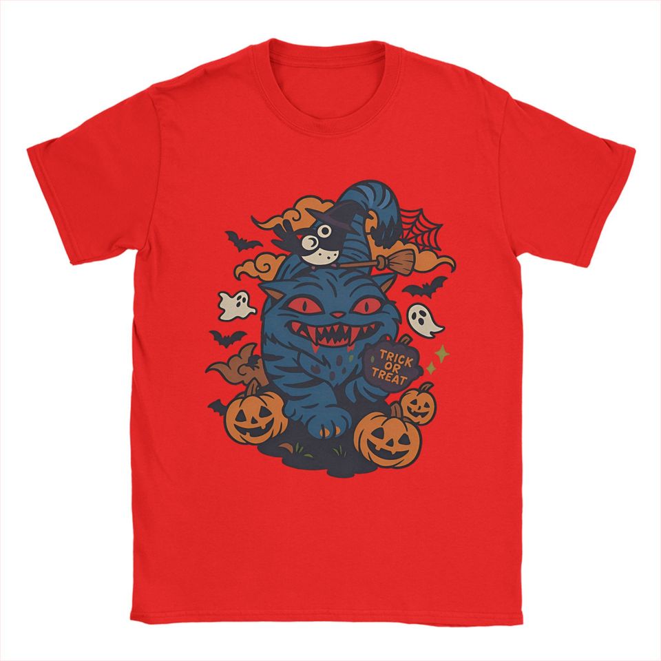 Men's Derpy Tiger Halloween Demon Ghost Kpop Demon Hunters T Shirts Cotton Tops Funny