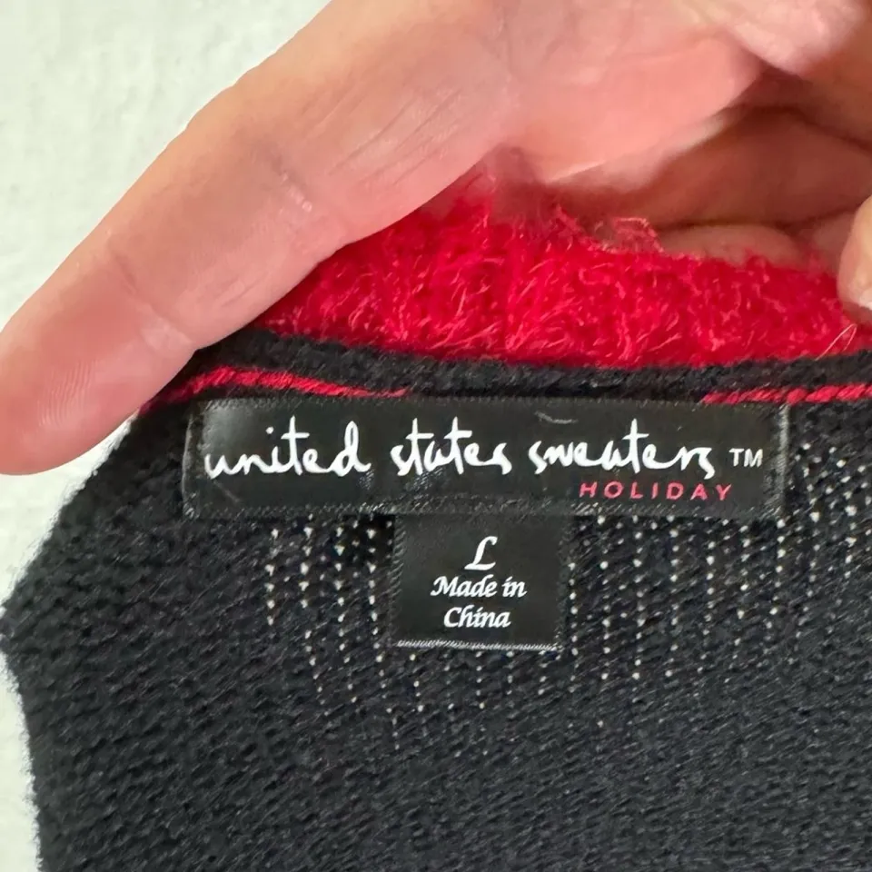 United States Sweaters Womens Holiday Fa La La Ugly Christmas Sweater Size Large