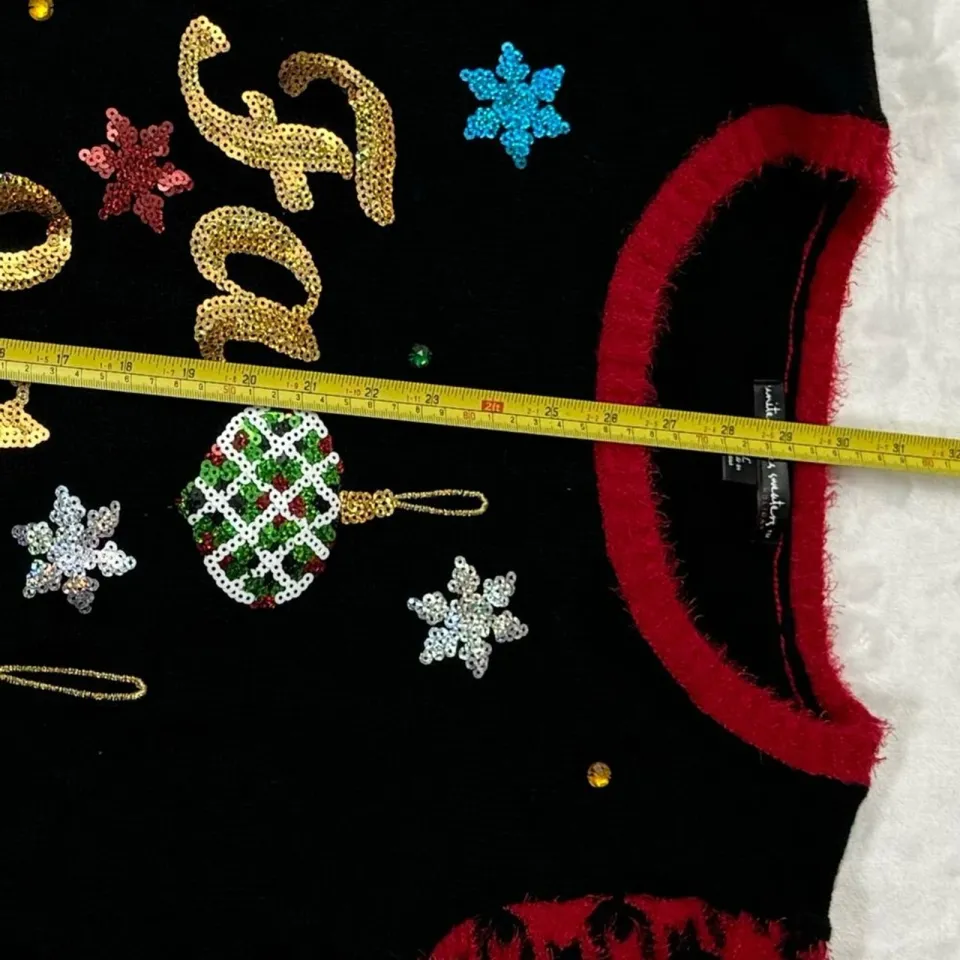 United States Sweaters Womens Holiday Fa La La Ugly Christmas Sweater Size Large