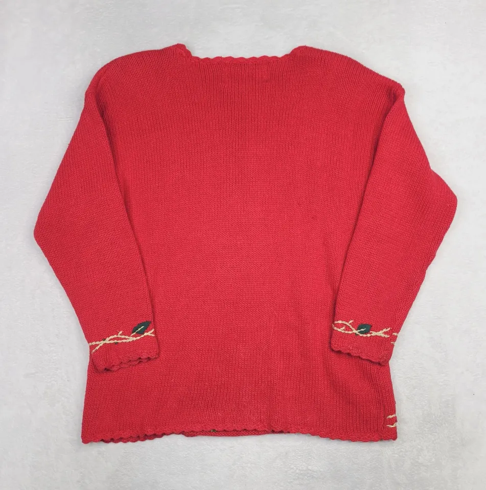 VTG Private Collection Ugly Christmas Tree Sweater M Oversized Embellished