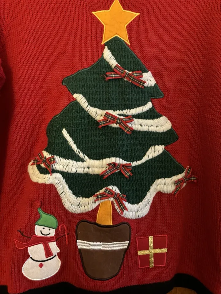 Vintage Laura Scott Ugly Christmas Pullover Sweater Size Small