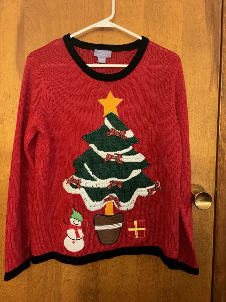 Vintage Laura Scott Ugly Christmas Pullover Sweater Size Small