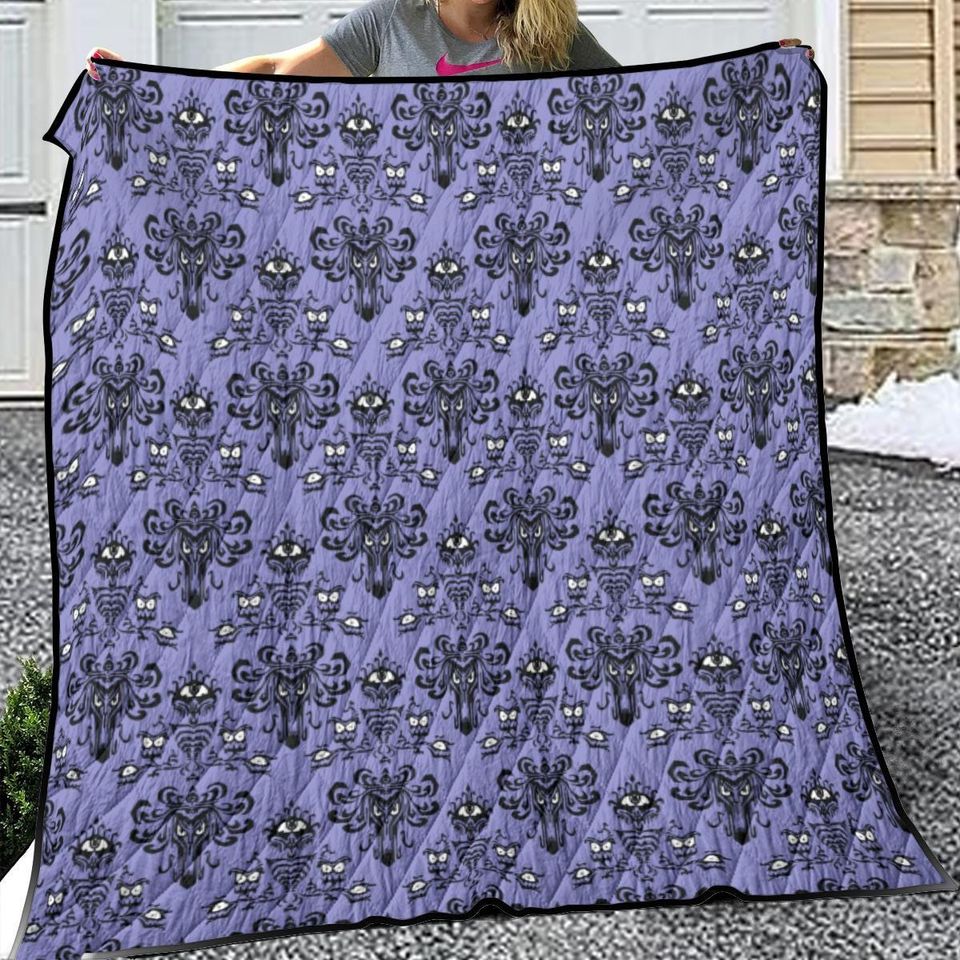 The Haunted Mansion, Wallpaper Design, Lightweight & Breathable Quilt