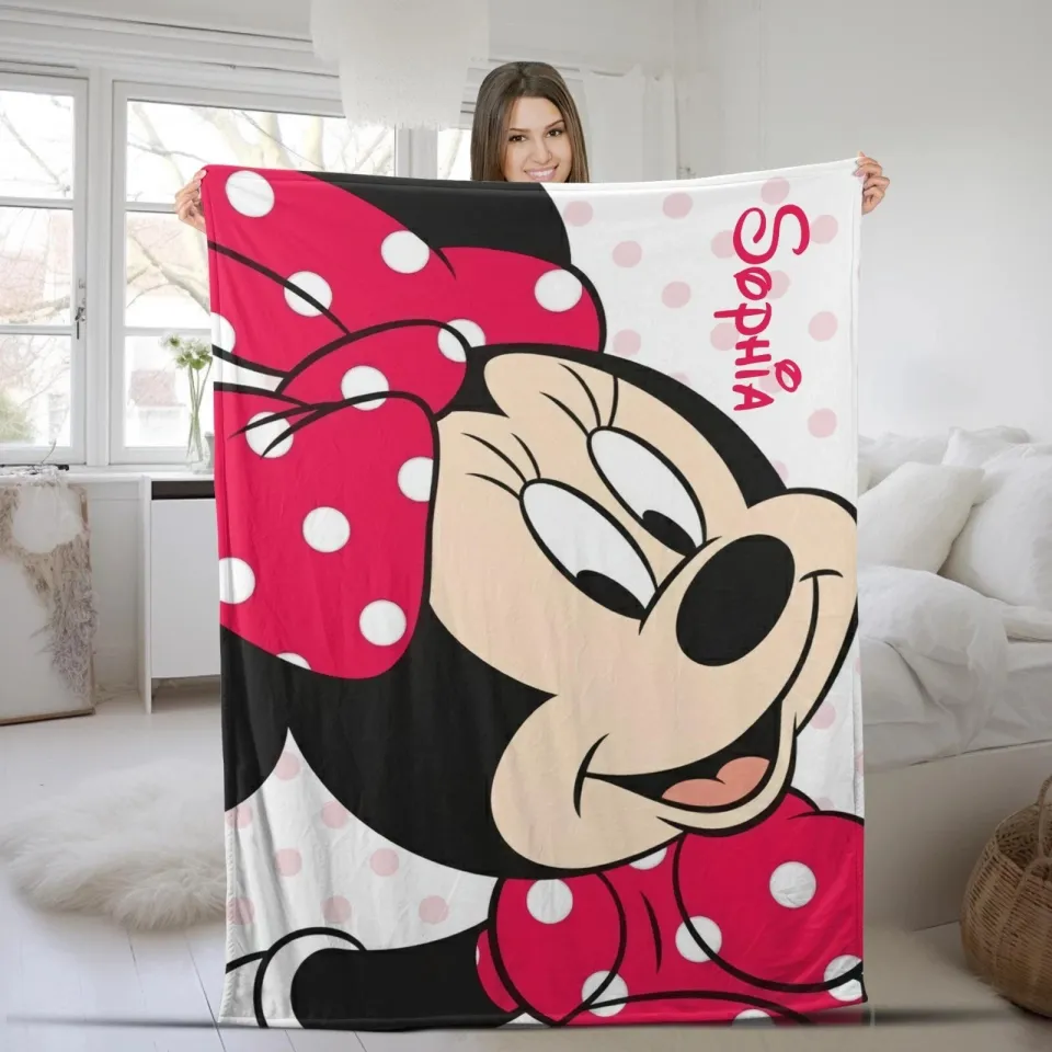 Minnie Mouse Disney Personalized Fleece Blanket