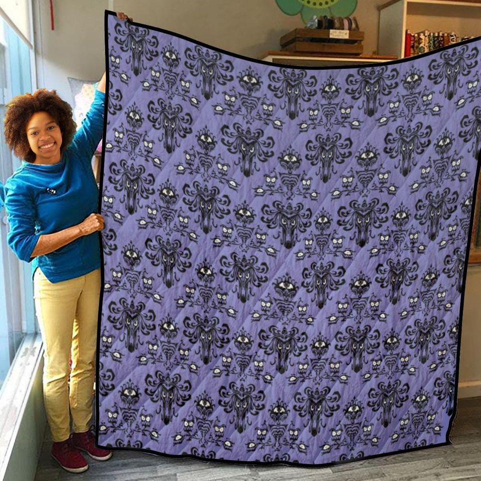 The Haunted Mansion, Wallpaper Design, Lightweight & Breathable Quilt