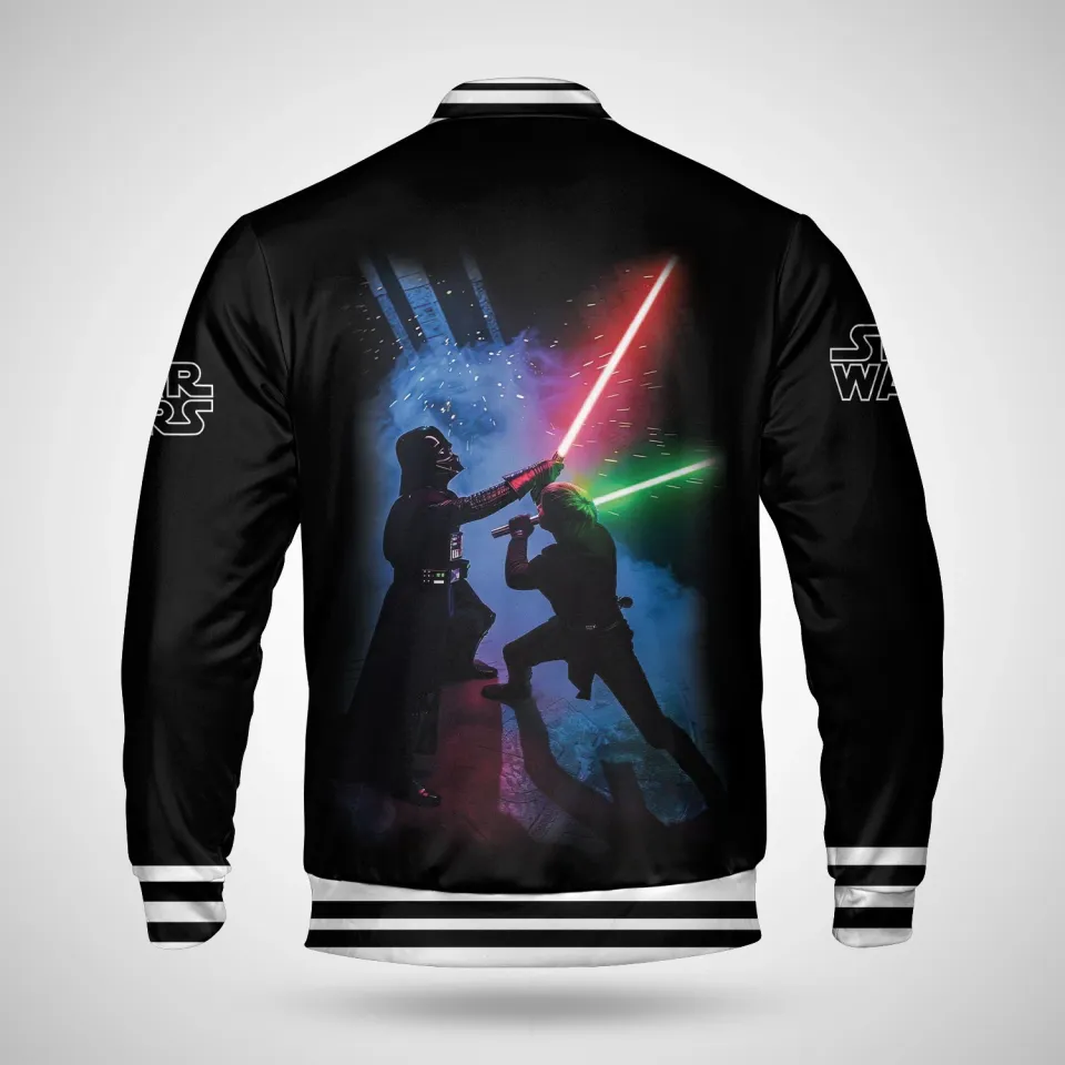 Star Wars Darth Vader Vs Luke Skywalker Fighting Battle Lightsaber Jacket