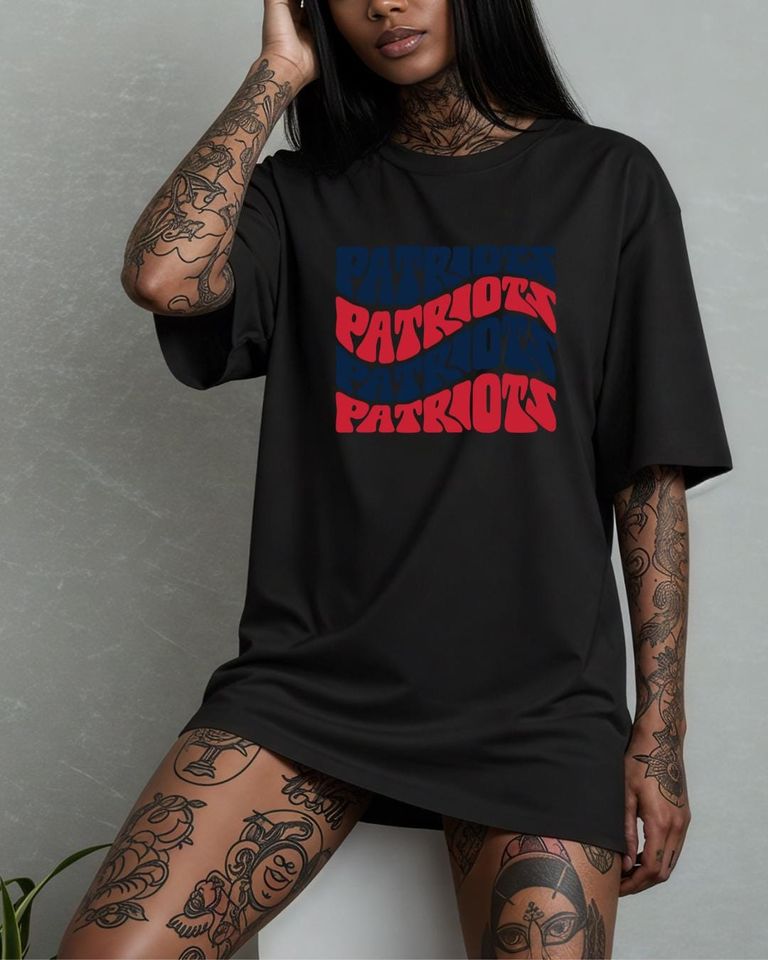 Red & Navy Game Day Tank | Groovy Football Fan Shirt | Vintage Tailgate Top | Sundays in New England