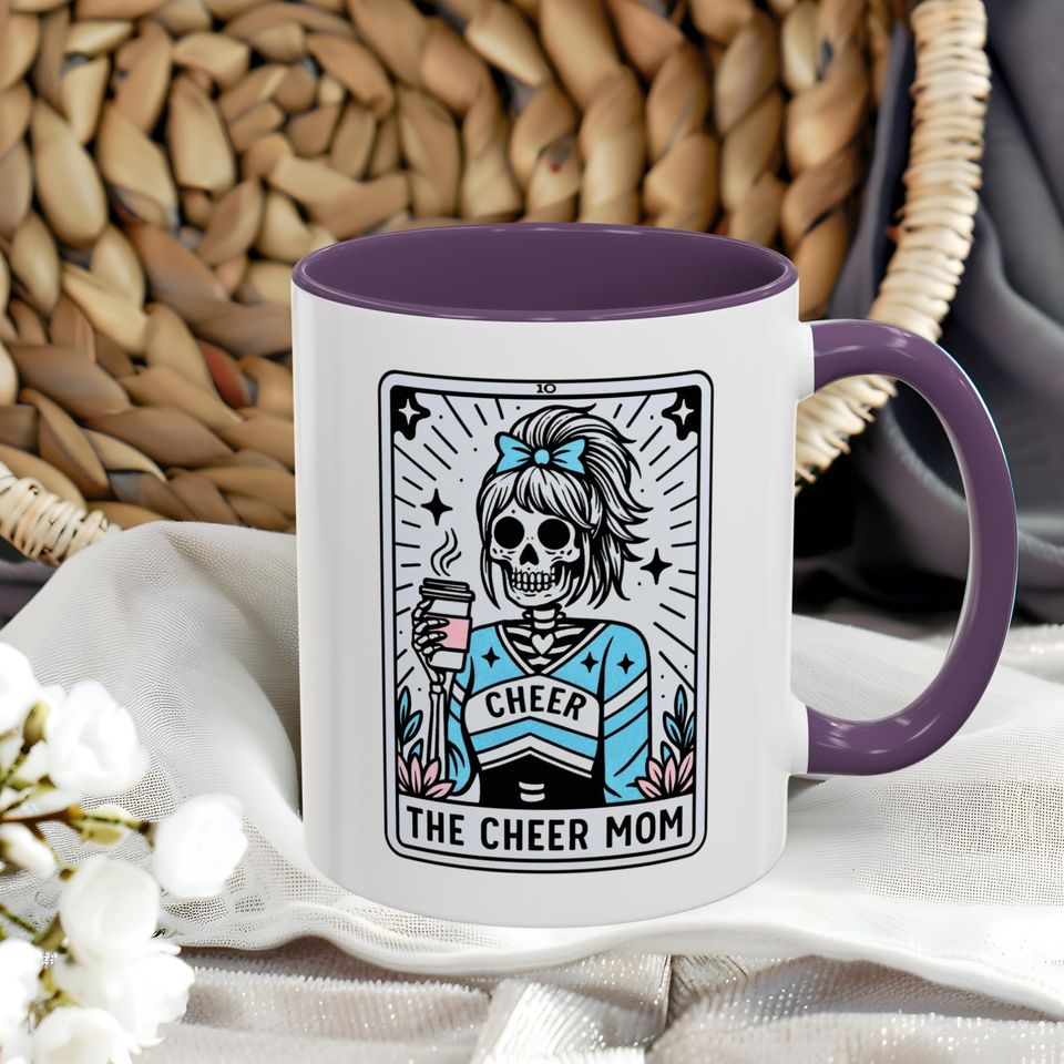 Cheer Mom Coffee Mug Cheer Mom Tarot Card Cup 11oz & 15oz Gift