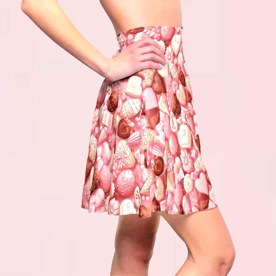 Valentines Chocolates Skater Skirt