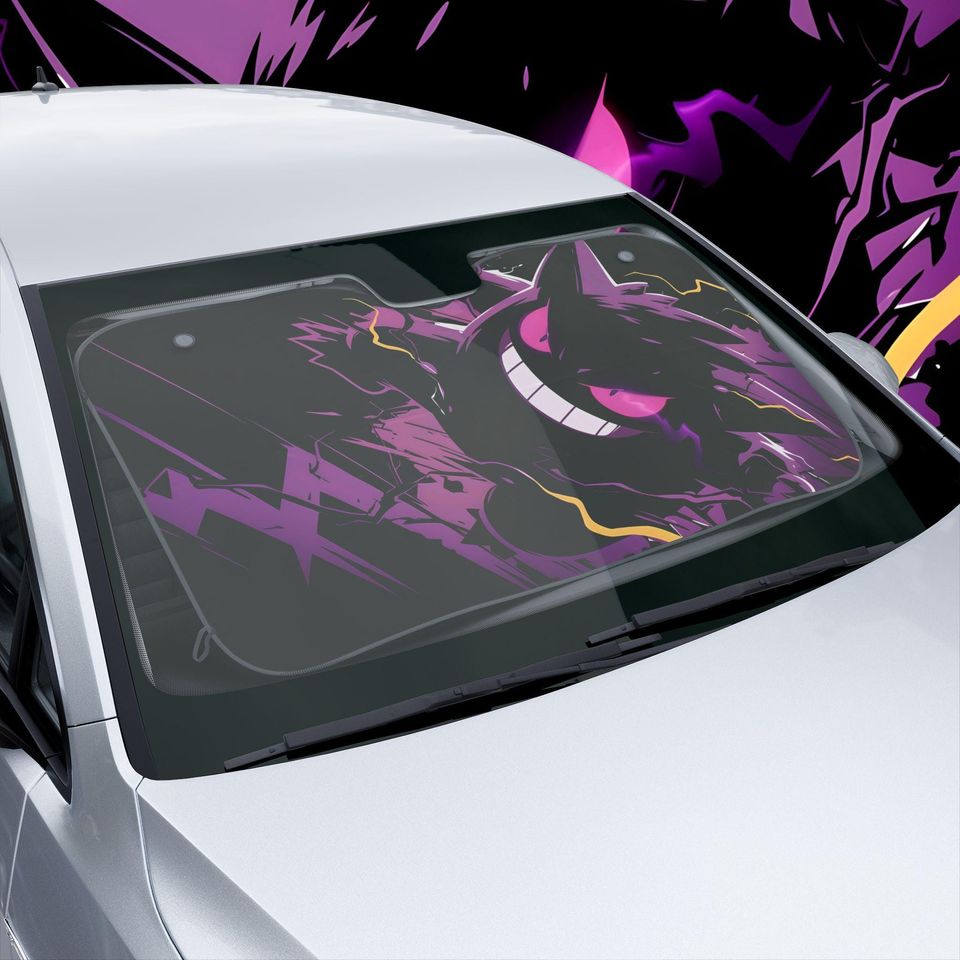 Genga Poke Car Sun Shade Anime Auto Windshield Cover