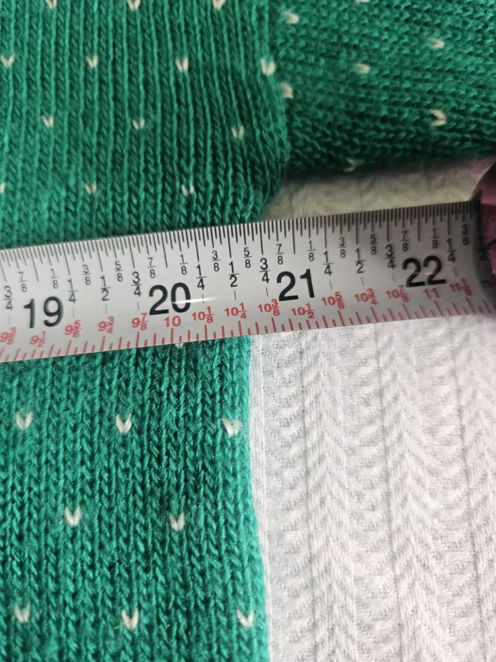 Green Sweater Winter Snowman Wearing Red Scarf Ugly Christmas Women's Size L