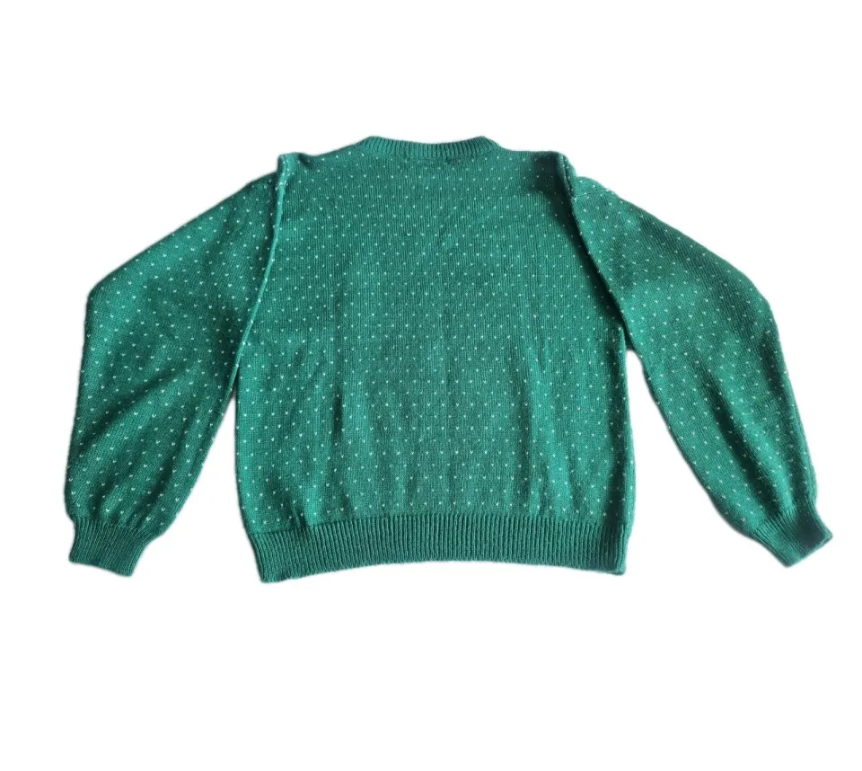 Green Sweater Winter Snowman Wearing Red Scarf Ugly Christmas Women's Size L