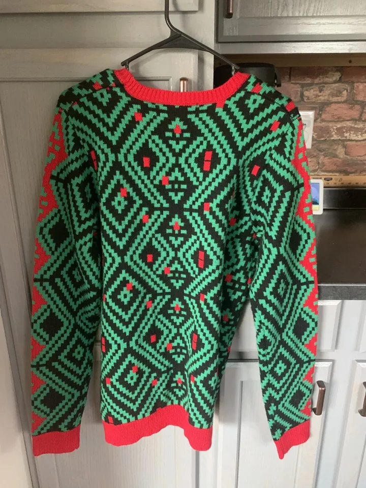 Jolly Sweaters Ugly Christmas Sweater Sunglasses Wearing Llama Size M