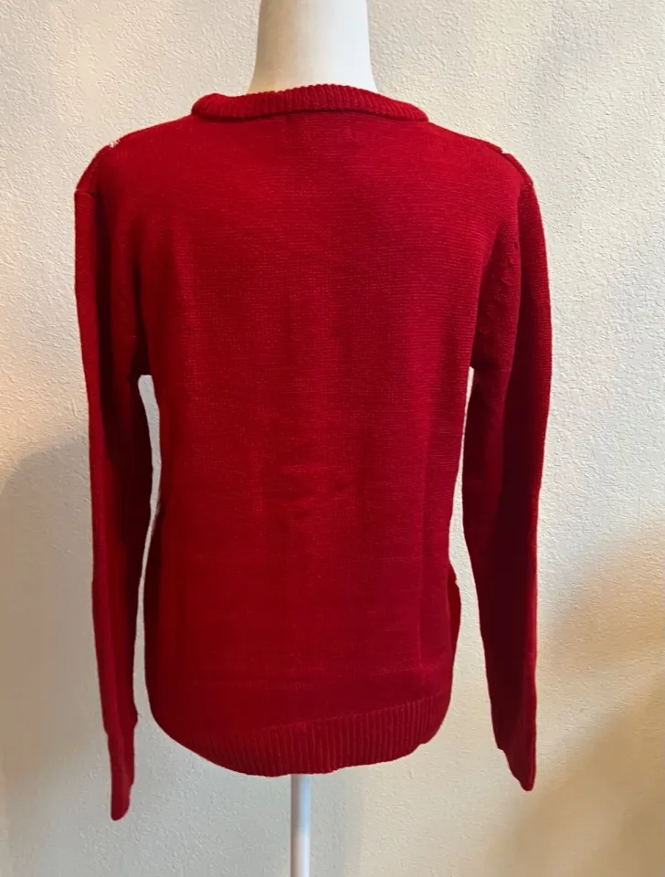 Ugly Sweater Red nose Santa Face (Medium)