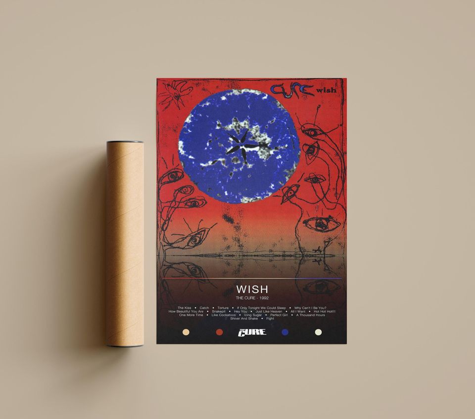 The Cure Poster | Wish Poster | Album Poster Prints | Wall Decor Posters