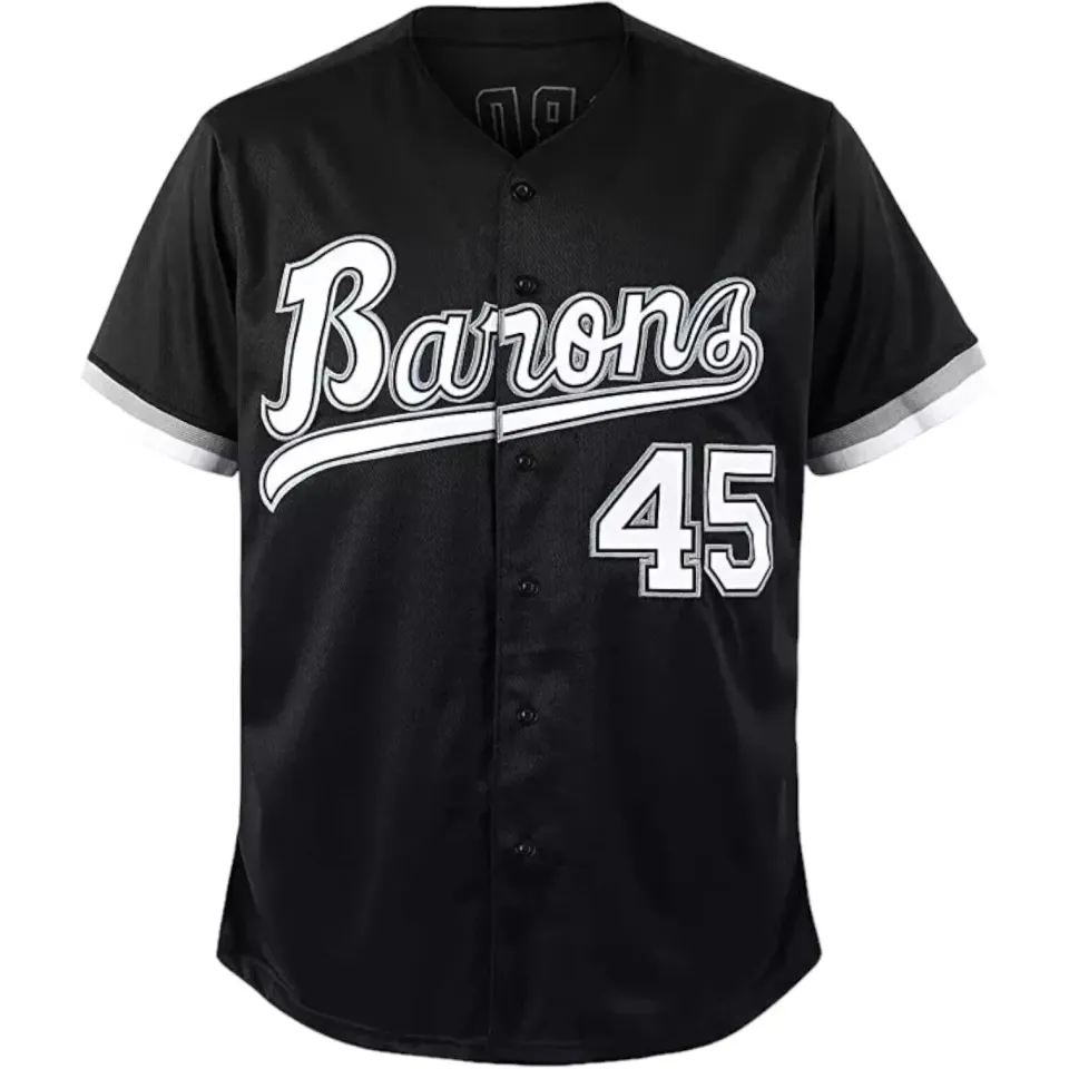 Tocament Birmingham Barons Michael Jordan 45 Baseball Jersey Black or White