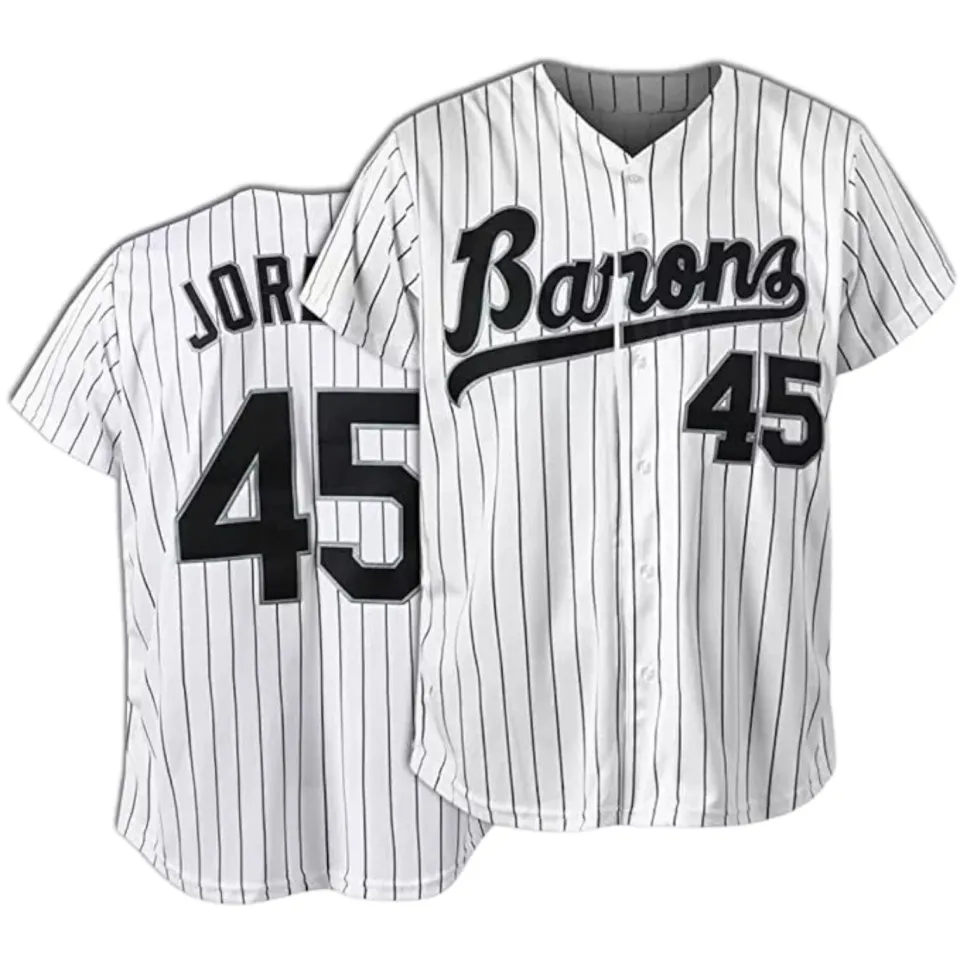 Tocament Birmingham Barons Michael Jordan 45 Baseball Jersey Black or White