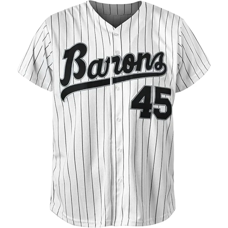 Tocament Birmingham Barons Michael Jordan 45 Baseball Jersey Black or White