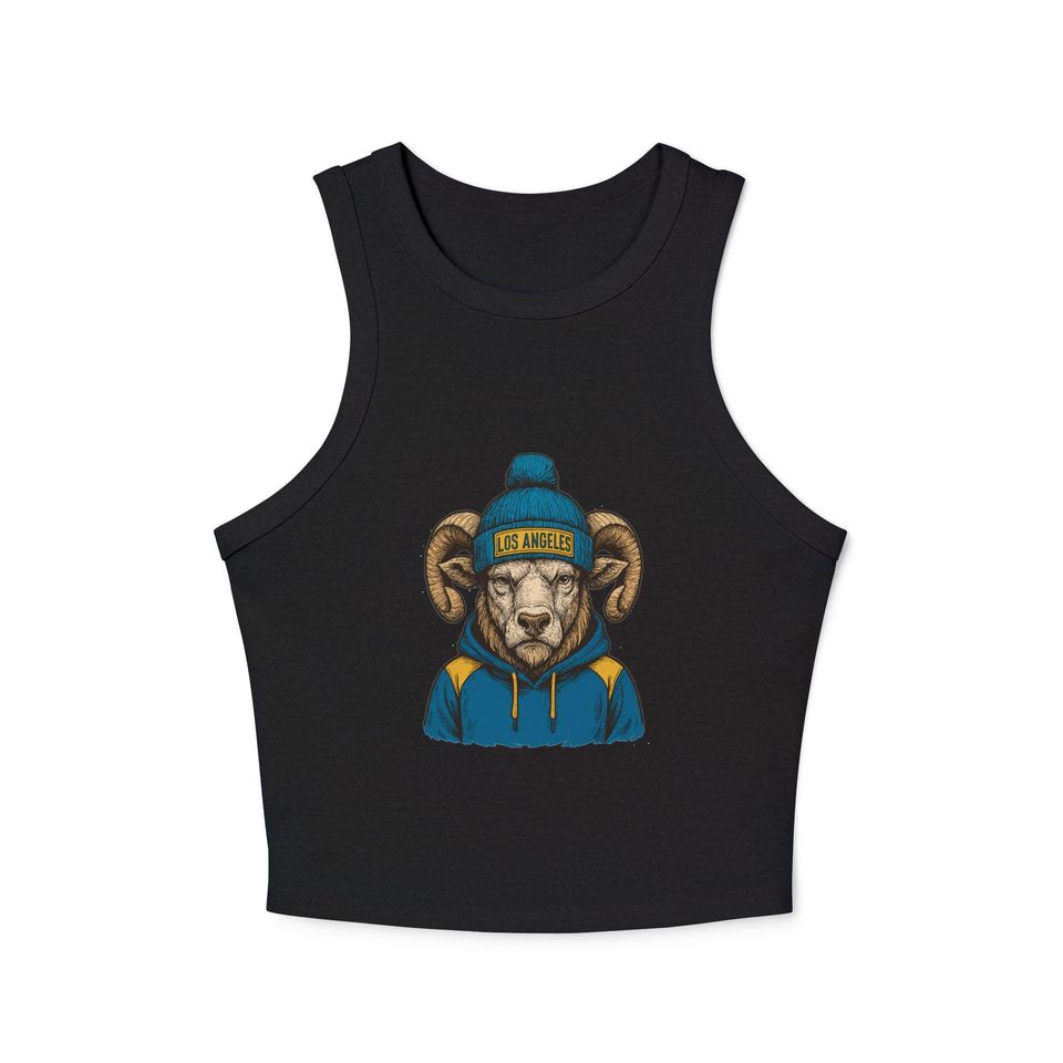 Los Angeles Rams Tank Top: Women's Ribbed Football Apparel