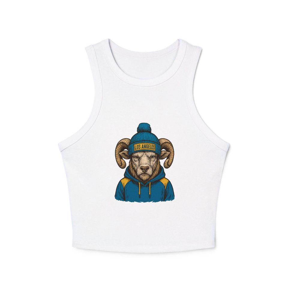 Los Angeles Rams Tank Top: Women's Ribbed Football Apparel