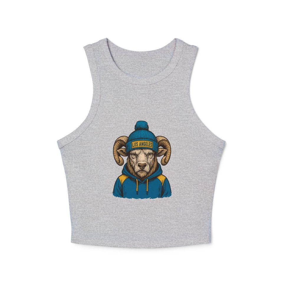 Los Angeles Rams Tank Top: Women's Ribbed Football Apparel
