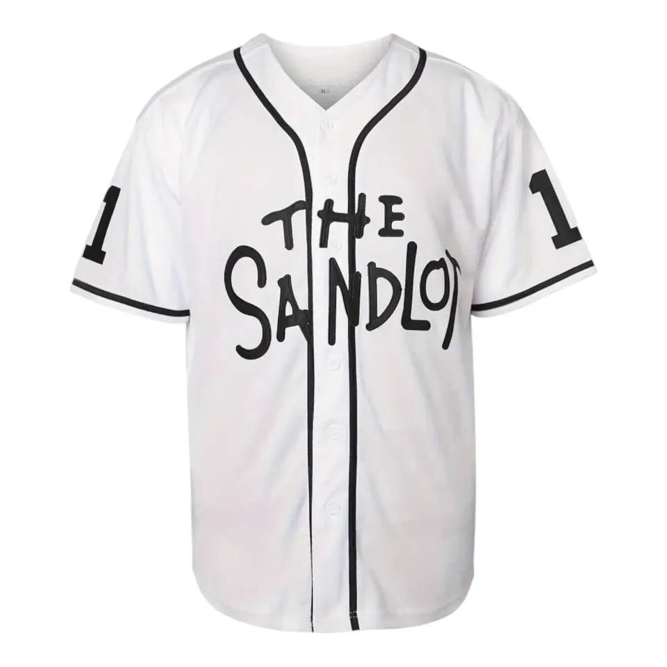 Sandlot Baseball Jersey Yeah-Yeah #11 Stitched White / Black