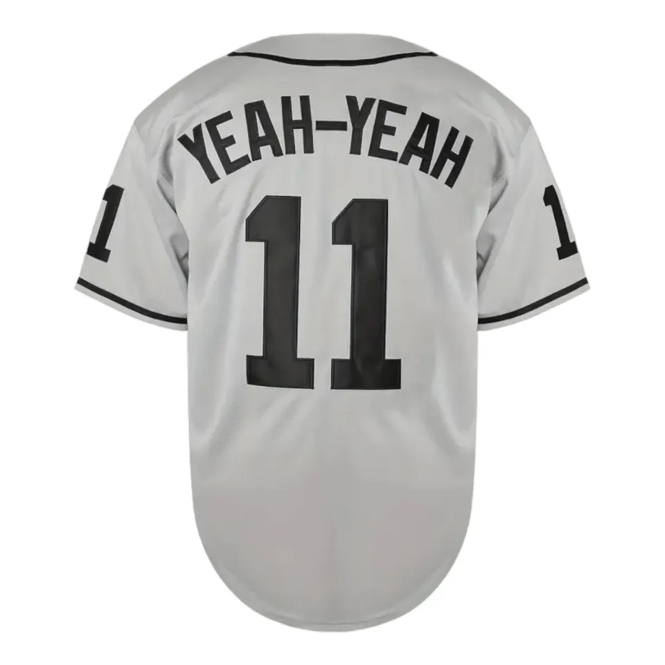 Sandlot Baseball Jersey Yeah-Yeah #11 Gray Stitched