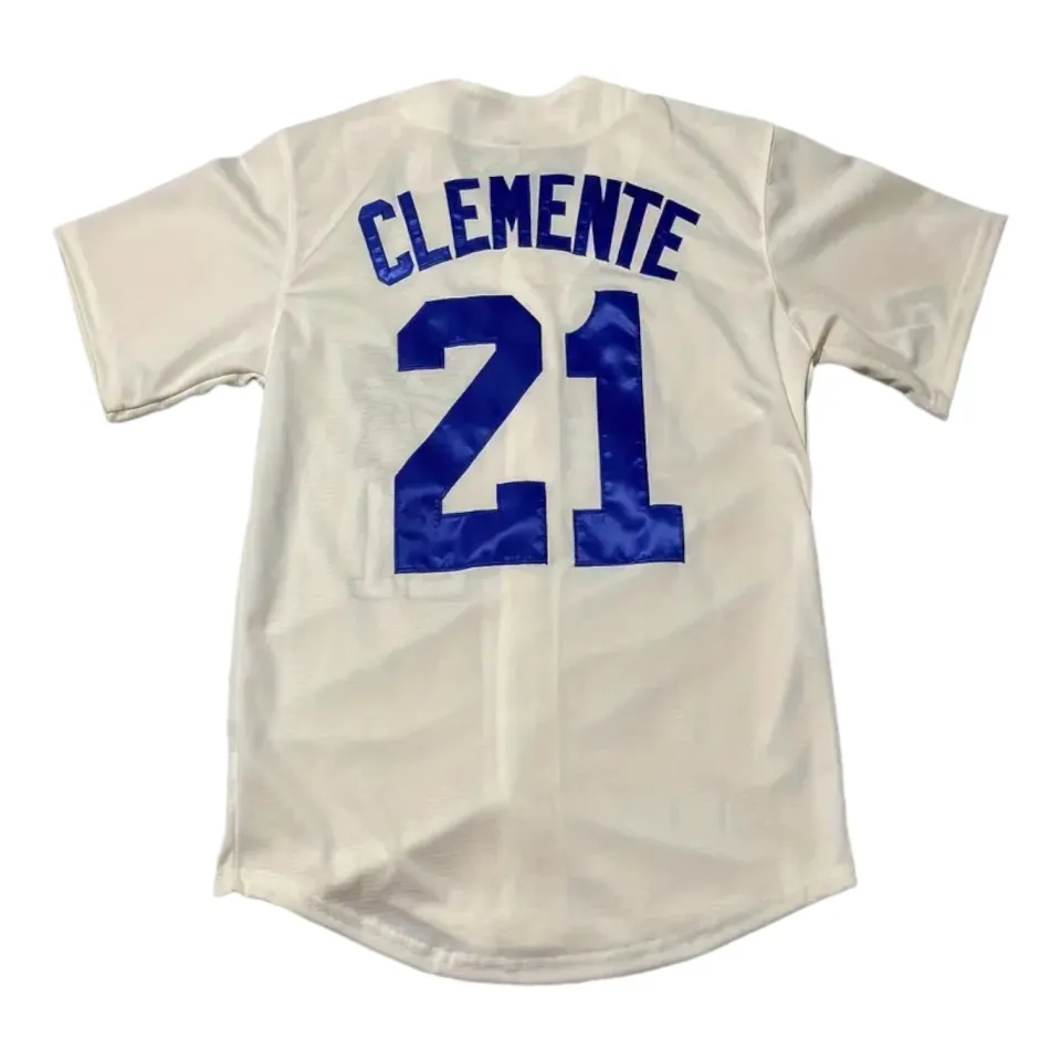 Santurce Cangrejeros Roberto Clemente Baseball Jersey Cream