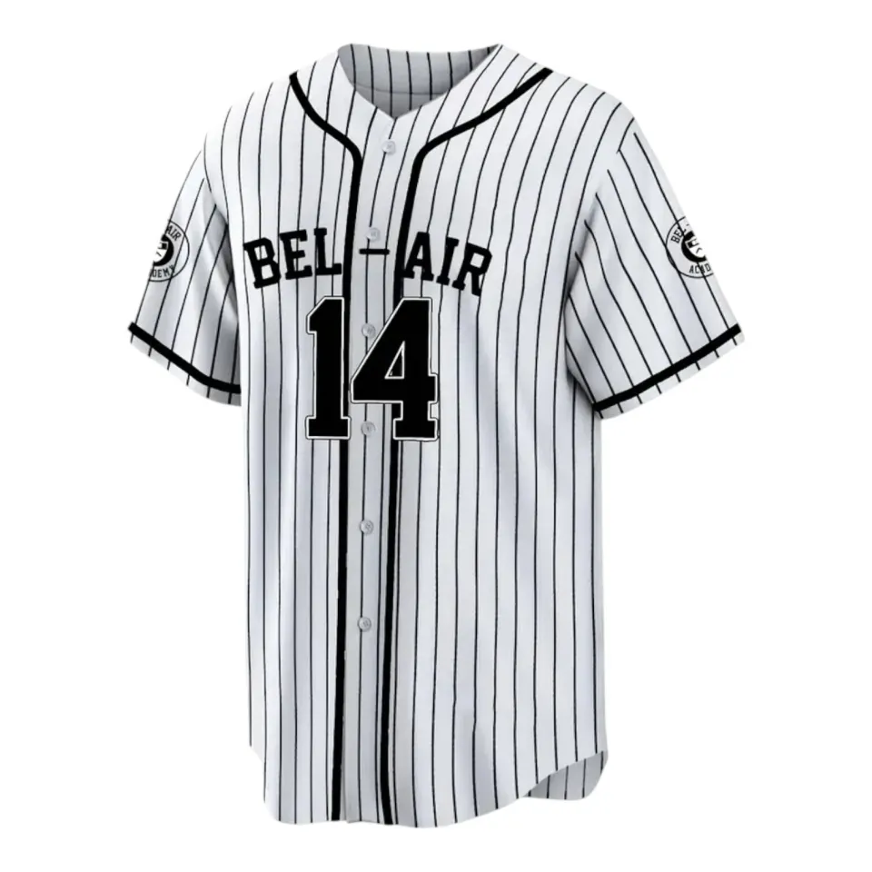 Fresh Prince of Bel Air Will Smith Baseball Jersey #14 Stitched White