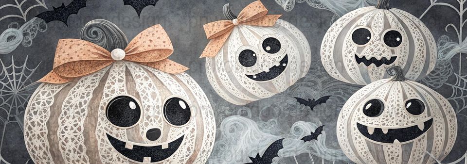 Halloween Tumbler Wrap: Spooky Pumpkin & Ghosts, 40oz Sublimation Design