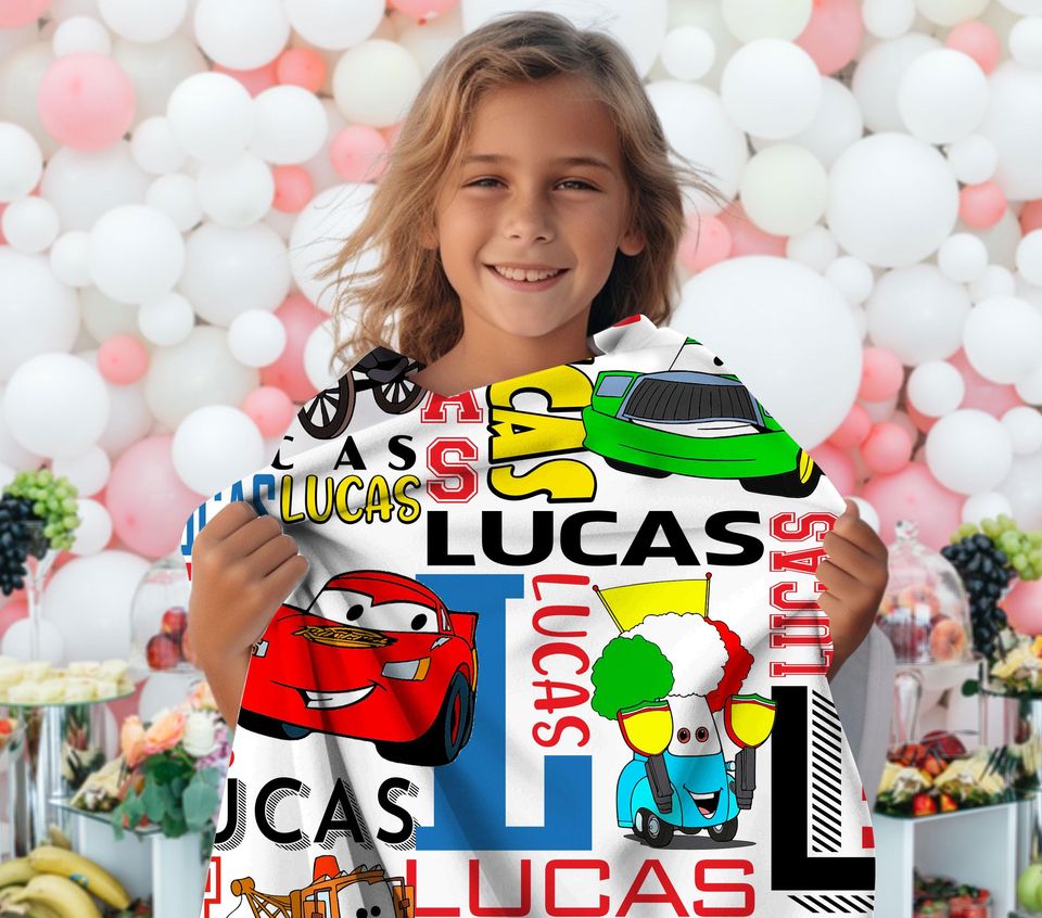 Custom Cartoon Blanket, Cartoon Blanket, Personalized Cartoon Blanket, Baby Blanket, Birthday Gift, Custom Name Blanket, Monogram Blanket