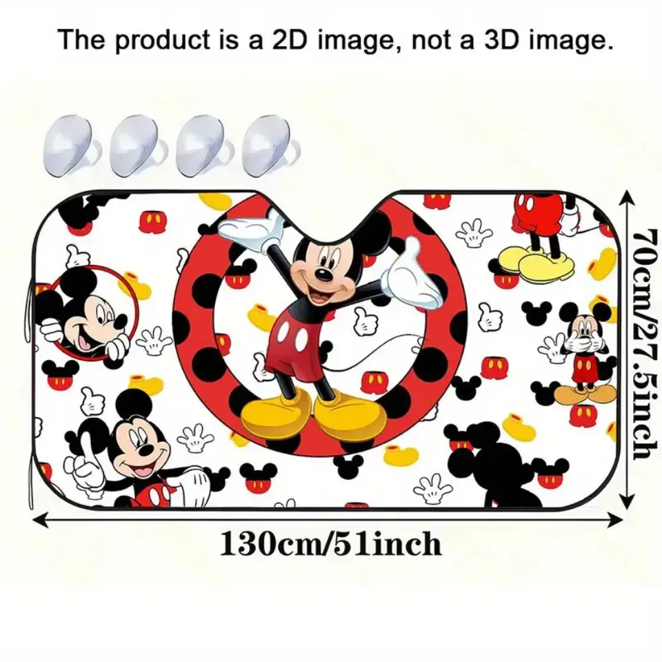Disney Mickey Mouse Car Sunshade UV Protection Heat Reflector Windshield