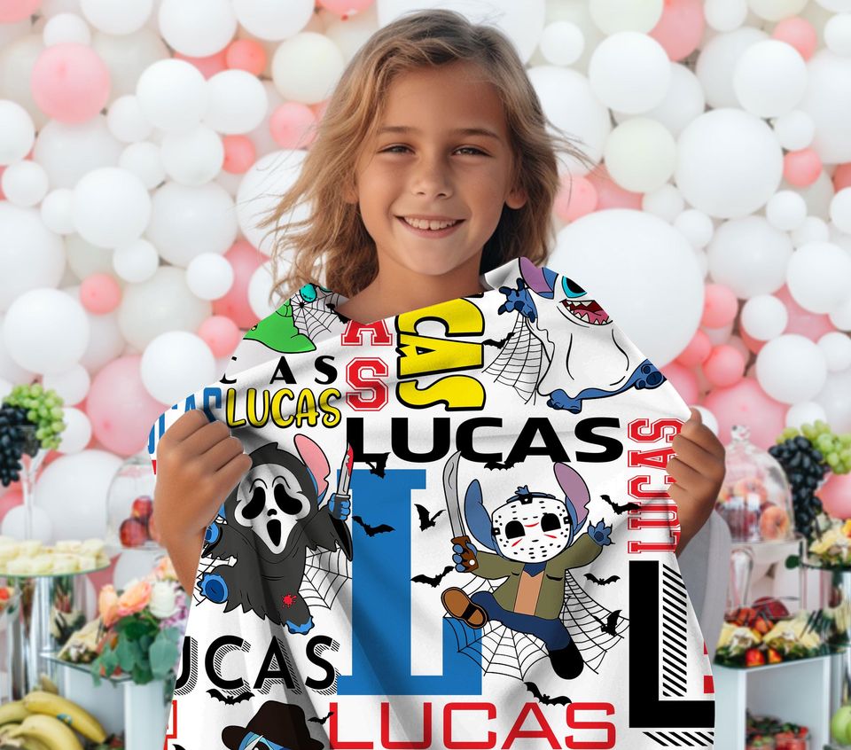 Custom Cartoon Blanket, Horror Blanket, Personalized Cartoon Blanket, Baby Blanket, Birthday Gift, Custom Name Blanket, Monogram Blanket