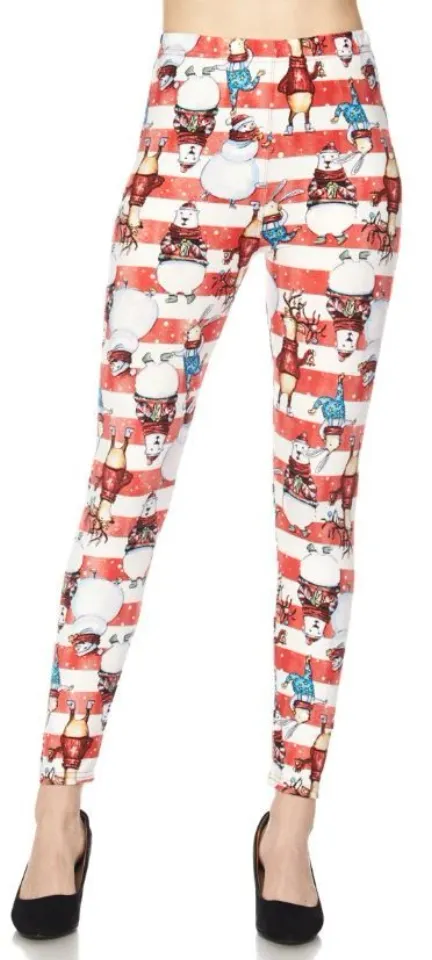 Buttery Soft Vintage Christmas Figurine Leggings