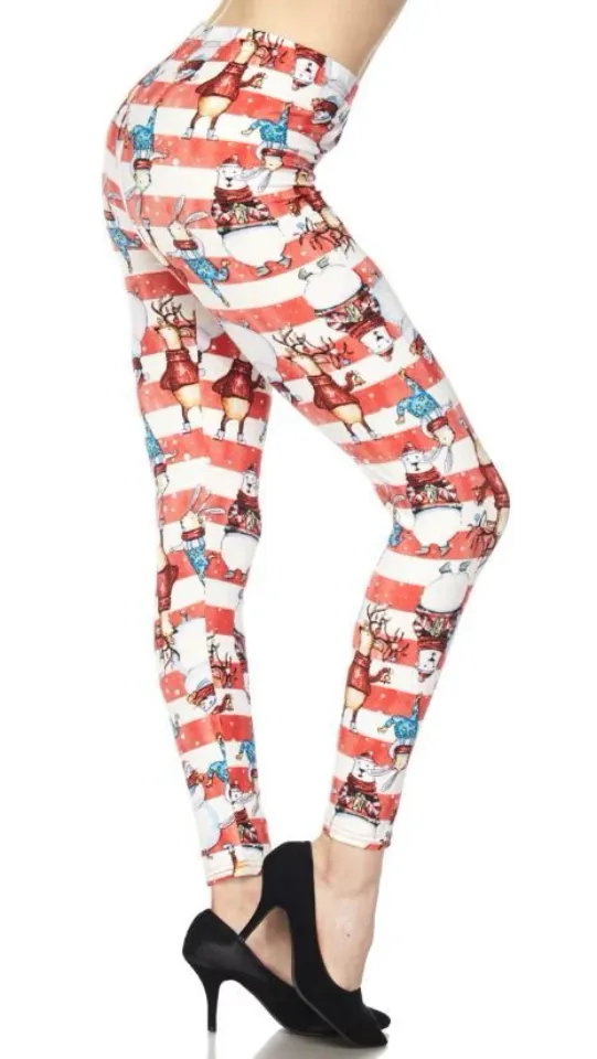 Buttery Soft Vintage Christmas Figurine Leggings