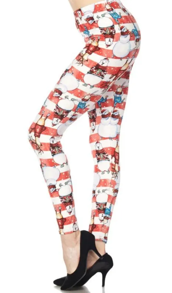 Buttery Soft Vintage Christmas Figurine Leggings
