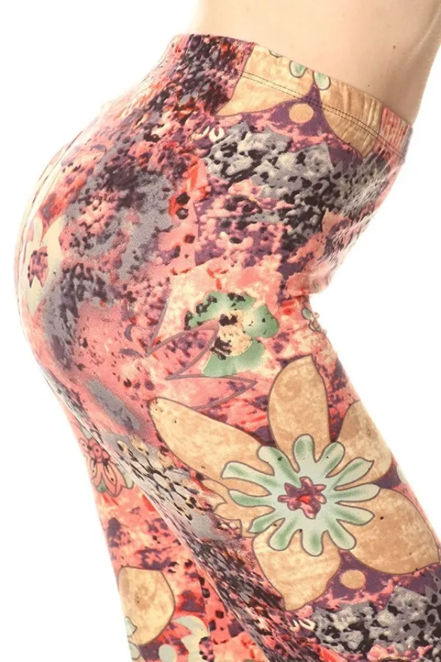 Buttery Soft Spring Floral Canvas Leggings