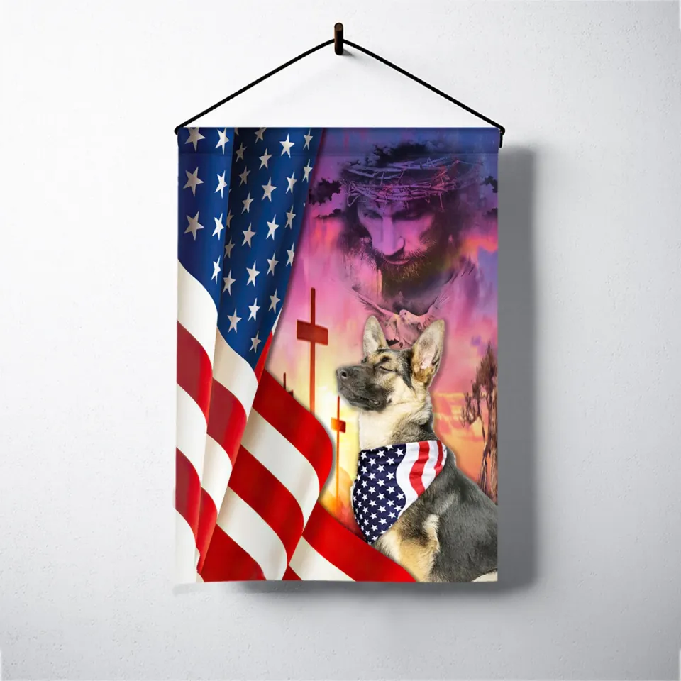 German Shepherd Dog 4th of July Flag, German Shepherd Dog Independence Day Flag