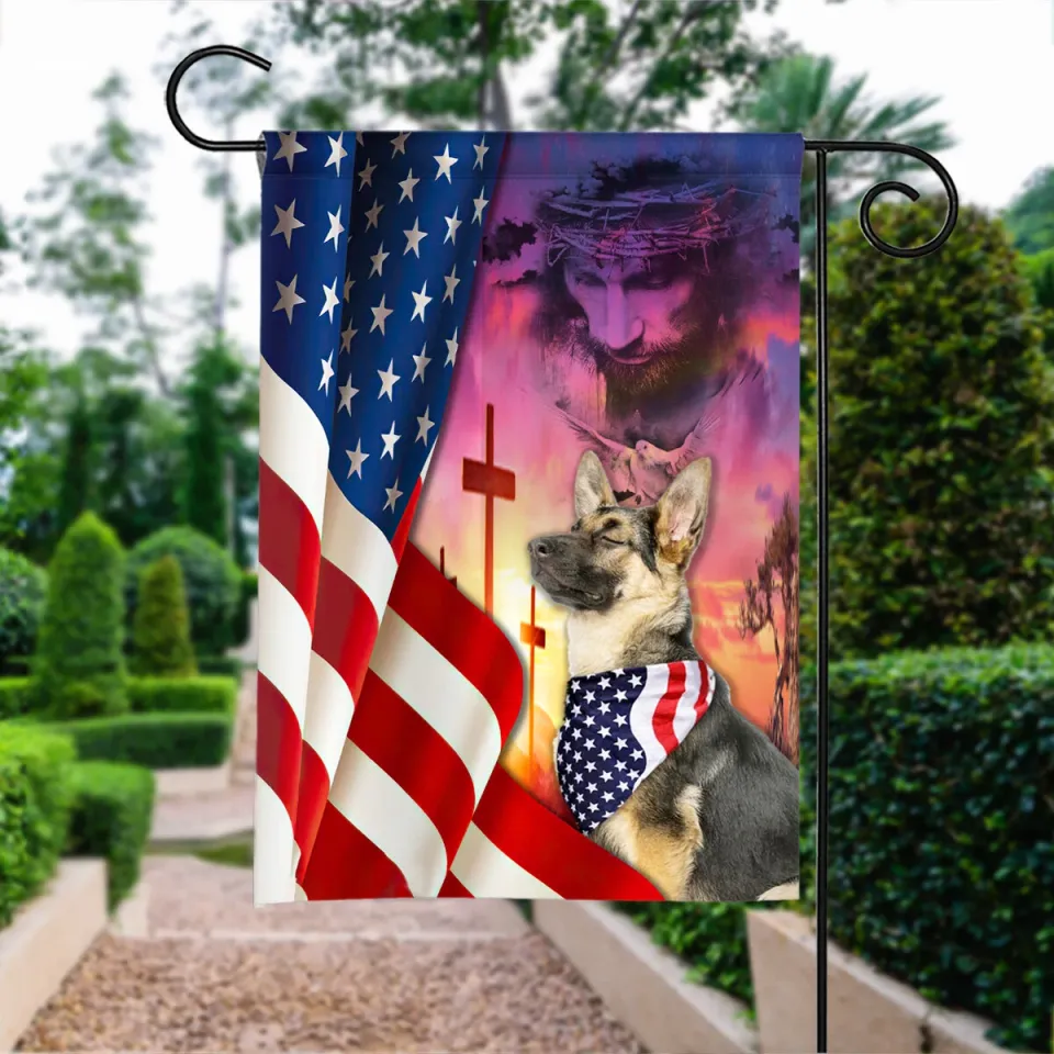 German Shepherd Dog 4th of July Flag, German Shepherd Dog Independence Day Flag