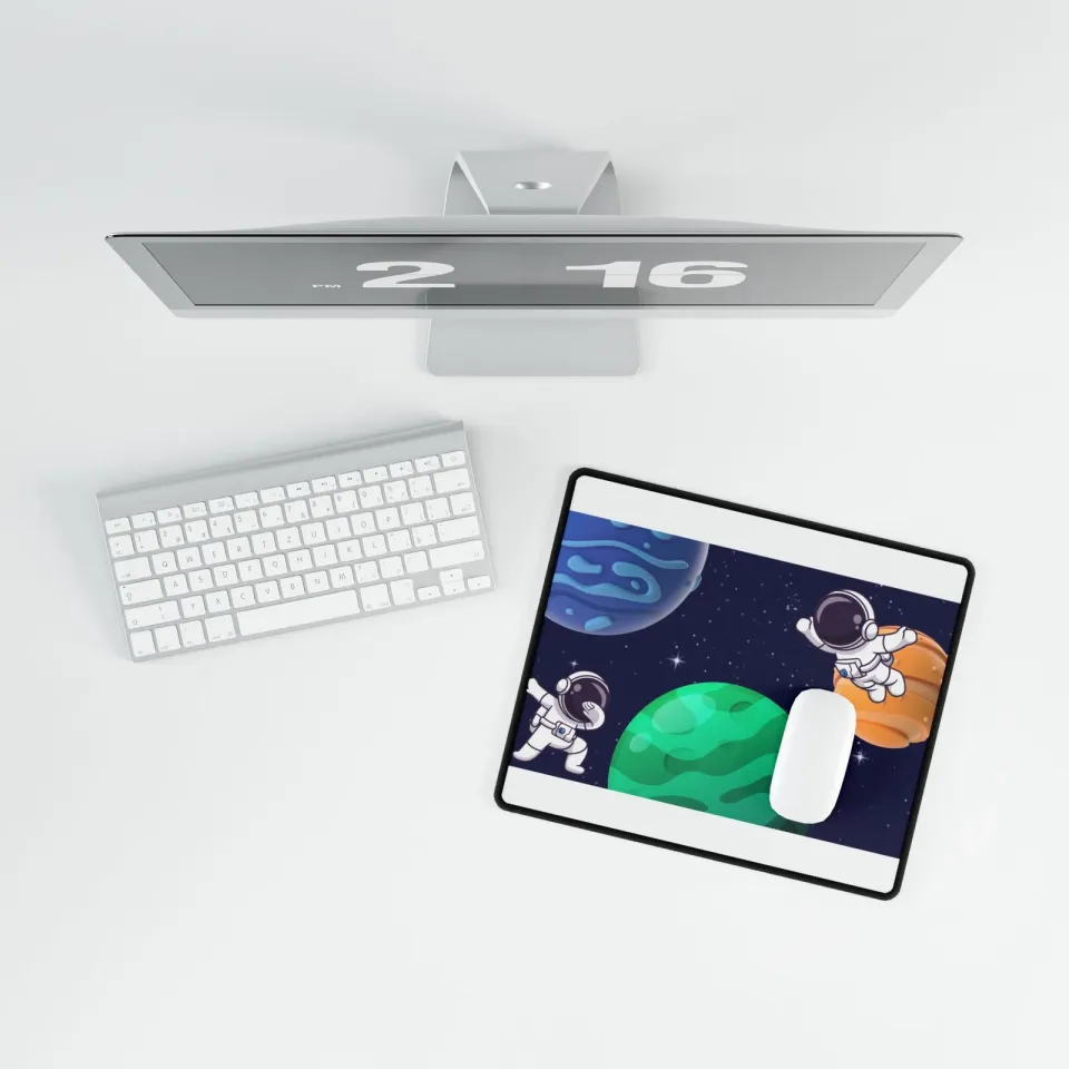 Cosmic Adventure Desk Mat - Space Theme, Gaming Accessory, Office Decor